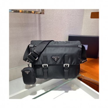 [프라다]Prada 2021 Women's Nylon Cross Bag,30cm,1BD671,PRAB0435 - 프라다 2021 여성용 나일론 크로스백,30cm,블랙