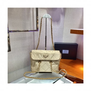 [프라다]Prada 2021 Women's Nylon Cross Bag,25cm,21BD620,PRAB0433 - 프라다 2021 여성용 나일론 크로스백,25cm,베이지