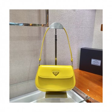[유니크한]Prada 2021 Women's Leather Hobo Bag,23cm,1BD311,PRAB0428 - 프라다 2021 여성용 레더 호보백,23cm,옐로우