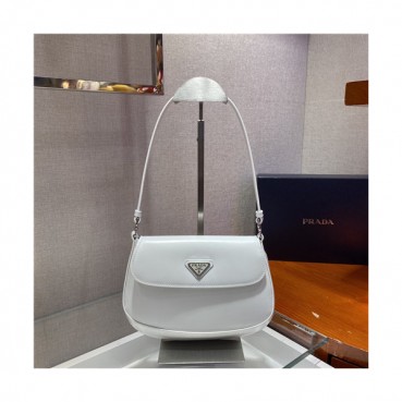 [유니크한]Prada 2021 Women's Leather Hobo Bag,23cm,1BD311,PRAB0423 - 프라다 2021 여성용 레더 호보백,23cm,화이트