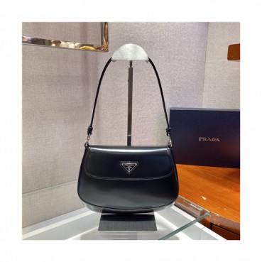 [유니크한]Prada 2021 Women's Leather Hobo Bag,23cm,1BD311,PRAB0421 - 프라다 2021 여성용 레더 호보백,23cm,블랙