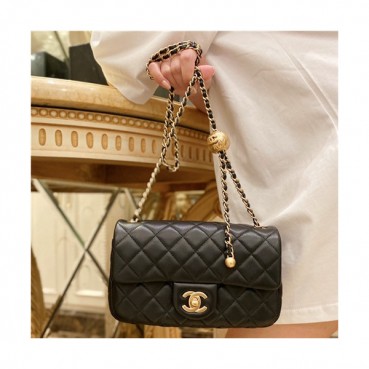 [럭셔리한]Chanel 2021 Women's Classic Flap Glod Ball Cross Bag/Shlouder Bag,20cm,CHAB1679 - 샤넬 2021 여성용 클랙식 플랩 골드볼 크로스백/숄더백,20cm,블랙