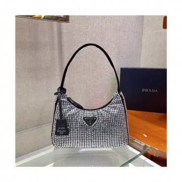 [프라다]Prada 2021 Women's Cubic Hobo Bag,23cm,1NE151,PRAB0414 - 프라다 2021 여성용 큐빅 호보백,23cm,블랙