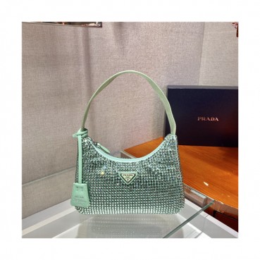 [프라다]Prada 2021 Women's Cubic Hobo Bag,23cm,1NE151,PRAB0412 - 프라다 2021 여성용 큐빅 호보백,23cm,그린