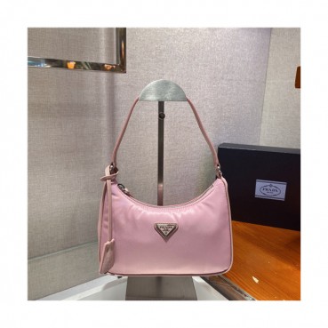 [유니크한]Prada 2021 Women's Nylon Hobo Bag,22cm,1NE204,PRAB0395 - 프라다 2021 여성용 나일론 호보백,22cm,핑크