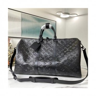 [수납력 짱]Louis Vuitton 2021 Men's Keepall Bandouliere Tote Bag/Cross Bag,50cm,M44810,LOUB2330 - 루이비통 2021 남성용 키폴 반둘리에 토트백/크로스백,50cm,블랙