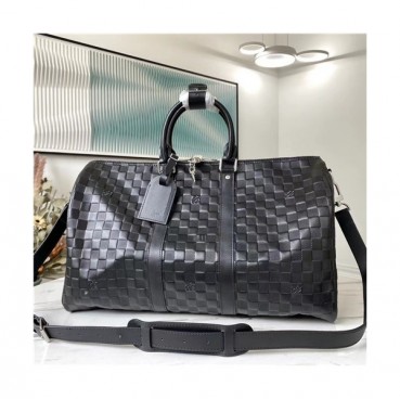 [수납력 짱]Louis Vuitton 2021 Men's Keepall Tote Bag/Cross Bag,45cm,N41145,LOUB2329 - 루이비통 2021 남성용 키폴 토트백/크로스백,45cm,블랙