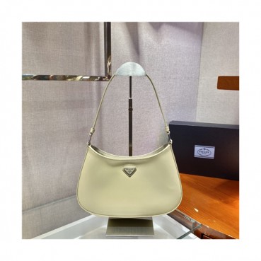 [매력터지는]Prada 2021 Women's Leather Hobo Bag,26.5cm,1BC499,PRAB0374 - 프라다 2021 여성용 레더 호보백,26.5cm,옐로우