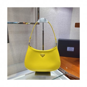 [매력터지는]Prada 2021 Women's Leather Hobo Bag,26.5cm,1BC499,PRAB0371 - 프라다 2021 여성용 레더 호보백,26.5cm,옐로우