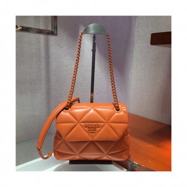 [유니크&트랜디한]Prada 2021 Women's Leather Cross Bag,22cm,1BD233,PRAB0362 - 프라다 2021 여성용 레더 크로스백,22cm,오렌지
