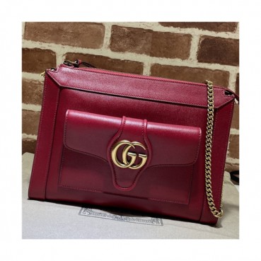 [구찌]Gucci 2021 Women's Leather Closs Bag,28cm,GUB1289 - 구찌 2021 럭셔리한 여성용 레더 크로스백,28cm,레드