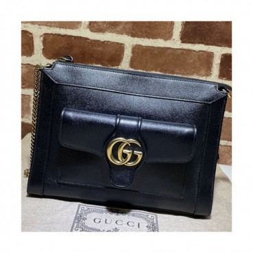 [구찌]Gucci 2021 Women's Leather Closs Bag,28cm,GUB1288 - 구찌 2021 럭셔리한 여성용 레더 크로스백,28cm,블랙