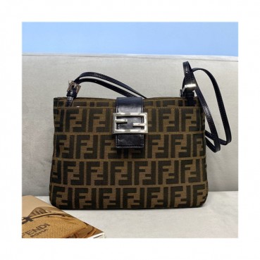 [펜디]Fendi 2021 Women's Fabric Cross Bag,27cm - 펜디 2021 여성용 패브릭 크로스백,27cm,FENB0662,브라운