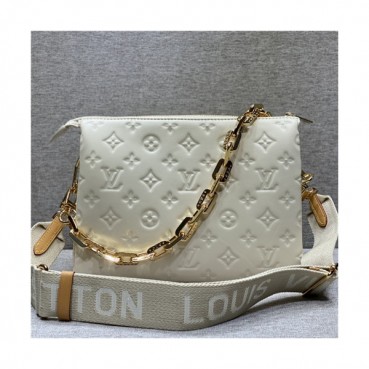 [루이비통]Louis Vuitton 2021 Women's Leather Cross Bag,26cm - 루이비통 2021 여성용 레더 크로스백,26cm,LOUB2292,화이트