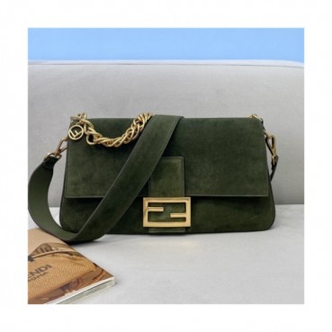 Fendi 2020 Women's Baguette Cross Bag,32cm - 펜디 2020 여성용 바게트 크로스백,32cm,FENB0620,올리브
