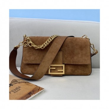 Fendi 2020 Women's Baguette Cross Bag,32cm - 펜디 2020 여성용 바게트 크로스백,32cm,FENB0619,카멜