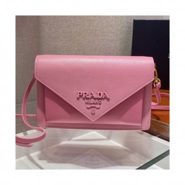 [프라다] Prada 2020 Women's Leather Shoulder Cross Bag,20cm - 프라다 2020 여성용 레더 숄더 크로스백,20cm, PRAB0166,핑크