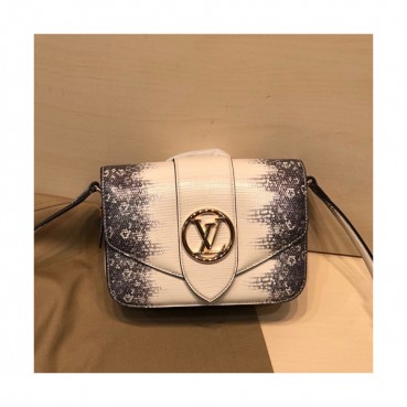 Louis Vuitton 2020 Pont 9 Leather Shoulder Cross Bag,23cm - 루이비통 2020 퐁 9 레더 숄더 크로스백 M98058,LOUB2257,23cm,화이트