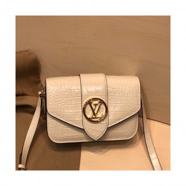 Louis Vuitton 2020 Pont 9 Leather Shoulder Cross Bag,23cm - 루이비통 2020 퐁 9 레더 숄더 크로스백 M98095,LOUB2231,23cm,화이트
