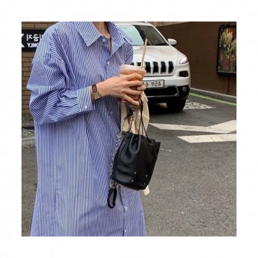 Maison Margiela 2020 Leather Bucket Chain Cross Bag,19cm - 메종 마르지엘라 2020 레더 버킷 체인 크로스백,MMB0034,19cm,블랙