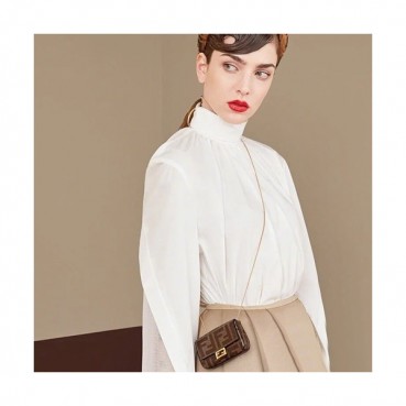 Fendi 2020 Nano Baguette Chain Cross Bag - 펜디 2020 나노 바게트 체인 크로스백,FENB0539,브라운