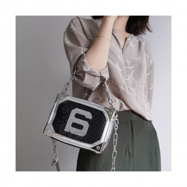 Alexander Wang 2020 Shoulder Cross Bag,19cm - 알렉산더왕 2020 여성용 숄더 크로스백 AWB0061,19cm,블랙실버