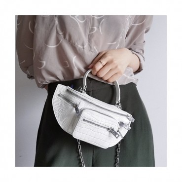 Alexander Wang 2020 Leather Tote Shoulder Cross Bag,25cm - 알렉산더왕 2020 레더 여성용 토트 숄더 크로스백 AWB0060,25cm,화이트