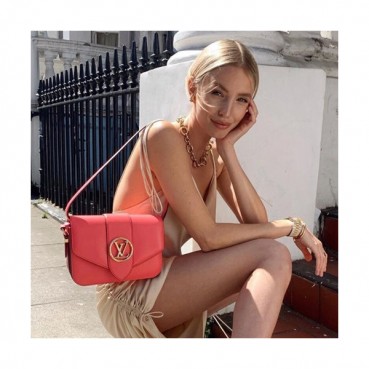 Louis Vuitton 2020 Pont 9 Leather Shoulder Cross Bag,23cm - 루이비통 2020 퐁 9 레더 숄더 크로스백 M55950,LOUB2189,23cm,핑크
