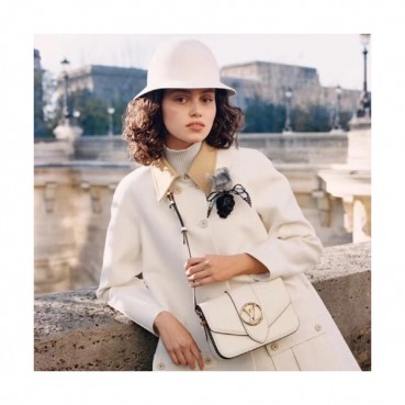 Louis Vuitton 2020 Pont 9 Leather Shoulder Cross Bag,23cm - 루이비통 2020 퐁 9 레더 숄더 크로스백 M55950,LOUB2172,23cm,아이보리