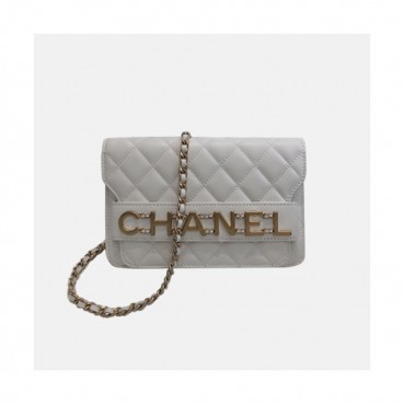 Chanel 2020 WOC Chain Cross Bag,19CM - 샤넬 2020 WOC 체인 크로스백,CHAB1504,19CM,화이트