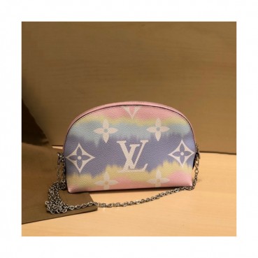 Louis Vuitton 2020 Monogram PVC Pouch Chain Shoulder Cross Bag ,22cm - 루이비통 2020 모노그램 PVC 파우치 체인 숄더 크로스백 M69139,LOUB2114,22cm,핑크