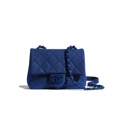 Chanel 2020 Leather Chain Shoulder Cross Bag,19CM - 샤넬 2020 여성용 레더 체인 숄더 크로스백,CHAB1476,19CM,블루