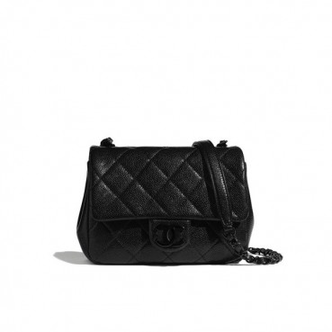 Chanel 2020 Leather Chain Shoulder Cross Bag,19CM - 샤넬 2020 여성용 레더 체인 숄더 크로스백,CHAB1475,19CM,블랙