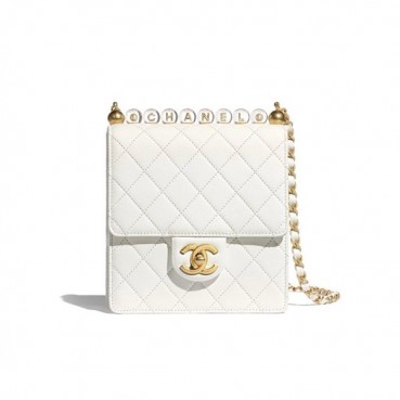 Chanel 2020 Leather Chain Shoulder Cross Bag,18CM - 샤넬 2020 레더 체인 숄더 크로스백 CHAB1472,18CM,화이트