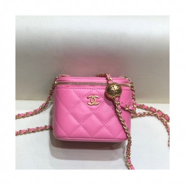 Chanel 2020 Leather Chain Shoulder Cross Bag,11CM - 샤넬 2020 여성용 레더 체인 숄더 크로스백,CHAB1460,11CM,핑크