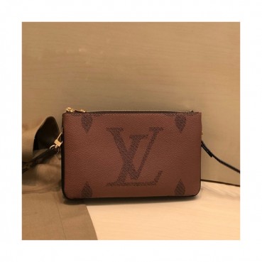 Louis Vuitton 2020 Double Zip Shoulder Cross Bag,20cm - 루이비통 2020 더블 집 숄더 크로스백 M69203,LOUB2050,20cm,브라운