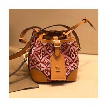 Louis Vuitton 2020 Denim Mini Bucket Shoulder Cross Bag,12cm - 루이비통 2020 데님 미니 버킷 숄더 크로스백 M57099,LOUB2048,12cm,레드