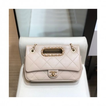 Chanel 2020 Leather Chain Shoulder Cross Bag,26CM - 샤넬 2020 여성용 레더 체인 숄더 크로스백,CHAB1441,26CM,베이지