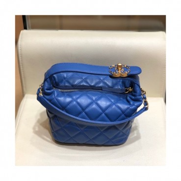 Chanel 2020 Leather Chain Tote Shoulder Cross Bag,15CM - 샤넬 2020 여성용 레더 체인 토트 숄더 크로스백,CHAB1447,15CM,블루