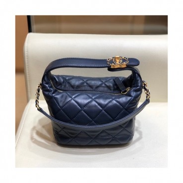 Chanel 2020 Leather Chain Tote Shoulder Cross Bag,15CM - 샤넬 2020 여성용 레더 체인 토트 숄더 크로스백,CHAB1448,15CM,네이비