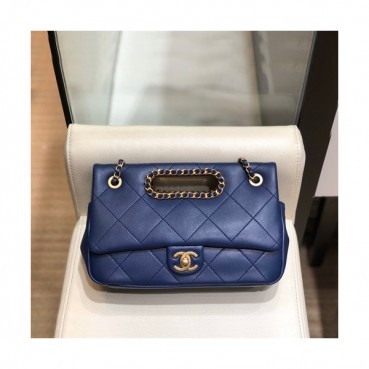 Chanel 2020 Leather Chain Shoulder Cross Bag,26CM - 샤넬 2020 여성용 레더 체인 숄더 크로스백,CHAB1439,26CM,블루
