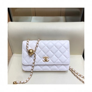 Chanel 2020 WOC Chain Cross Bag,19CM - 샤넬 2020 WOC 체인 크로스백,CHAB1434,19CM,화이트