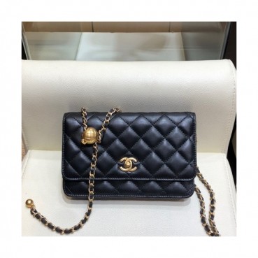 Chanel 2020 WOC Chain Cross Bag,19CM - 샤넬 2020 WOC 체인 크로스백,CHAB1432,19CM,블랙