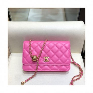 Chanel 2020 WOC Chain Cross Bag,19CM - 샤넬 2020 WOC 체인 크로스백,CHAB1431,19CM,핑크