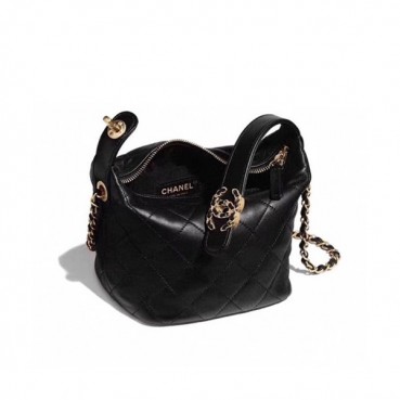 Chanel 2020 Leather Chain Tote Shoulder Cross Bag,15CM - 샤넬 2020 여성용 레더 체인 토트 숄더 크로스백,CHAB1427,15CM,블랙