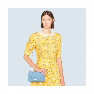 MiuMiu 2020 Leather Shoulder Cross Bag,22cm - 미우미우 2020 레더 숄더 크로스백,5BD178 , MIUB0391, 22cm,스카이블루