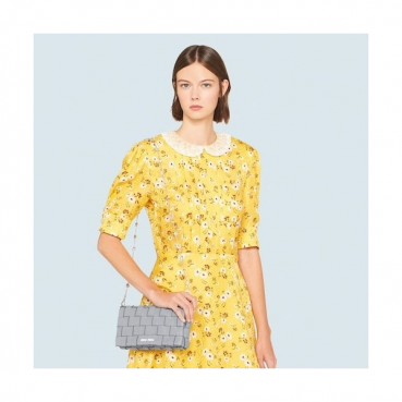 MiuMiu 2020 Leather Shoulder Cross Bag,22cm - 미우미우 2020 레더 숄더 크로스백,5BD178 , MIUB0390, 22cm,그레이