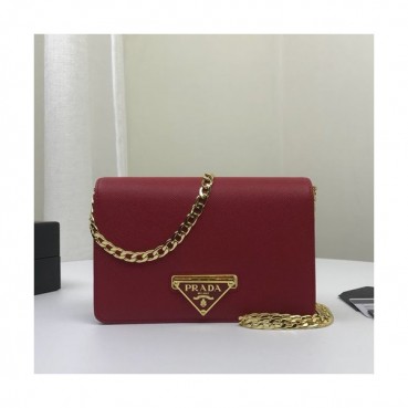 Prada 2020 Leather Chain Shoulder Cross  Bag  ,18CM - 프라다 2020 레더 체인 숄더 크로스백 ,1BP006