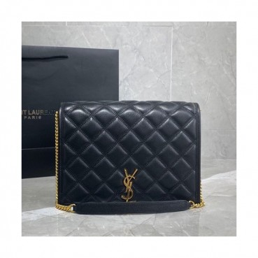 Saint Laurent 2020 Becky Chain Shoulder Cross Bag,26CM - 입생로랑 2020 비키 체인 숄더 크로스백,579607,SLB0537, 26CM,블랙