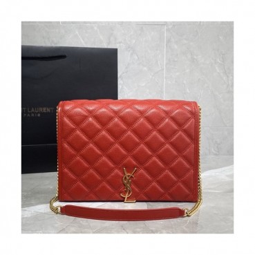 Saint Laurent 2020 Becky Chain Shoulder Cross Bag,26CM - 입생로랑 2020 비키 체인 숄더 크로스백,579607,SLB0535, 26CM,레드